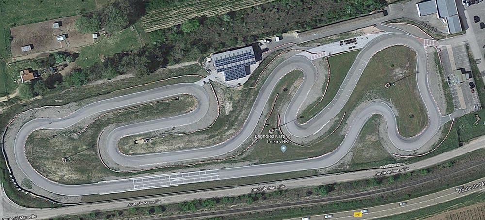 Photo du tracé du circuit de karting de Brignoles dans le Var